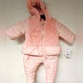 Jessica Simpson One Pieces | Jessica Simpson Girls Infant Baby 3/6m Pink Winter Snowsuit Jacket New | Color: Pink | Size: 3-6mb