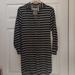 Madewell Dresses | Madewell Silk Striped Tunic Dress | Color: Black/White | Size: S