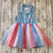 Disney Dresses | Disney Junior 2t Minnie Mouse 4th Of July Tulle Dress | Color: Blue/Red | Size: 2tg