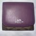 Coach Bags | Coach New York Ce930 Signature Genuine Leather Small Tri-Fold Wallet | Color: Purple/Tan | Size: Os