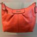 Coach Bags | Coach Ashley Coral Leather Crossbody | Color: Orange/Pink | Size: 8.5 X 7