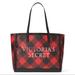 Victoria's Secret Bags | Brand New Victoria’s Secret Red And Black Plaid Carryall Tote | Color: Black/Red | Size: Os