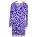 Lularoe Dresses | Lularoe Debbie Bodycon Long Sleeve Dress | Color: Blue/Purple | Size: L