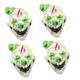 SOIMISS 4pcs Halloween Clown Party Clown Wig Funny Halloween Costume Halloween Jester Costume Creepy Halloween Scary Adult Costume Latex Clown Cosplay Clothing Set Emulsion