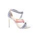 Alexandre Birman Heels: White Checkered/Gingham Shoes - Women's Size 39