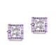 European and American Purple Square Men's Crystal Cufflinks Versatile Cufflinks