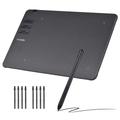 Generic Pen tablet VINSA T605 Graphics Drawing Tablet Ultra-thin Art Creation Sketch with Battery-free Stylus 8 Pen Nibs 8192 Levels Pressure 6 Customized Shortcut Keys Compatible with Windows