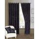 BQC Eyelet Crushed Velvet Curtains for Living Room Bedroom Kitchen Fully Lined Ring Top Pair of Decorative Santiago Drapes ([W 66'' x L 90'' (168 x 228 Cm)], Black)