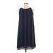 dalia Casual Dress - Shift Crew Neck Sleeveless: Blue Dresses - Women's Size 6