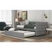 Daybed with Trundle, Upholstered Daybed with Padded Back