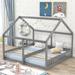 Twin Size House Shaped Platform Beds,2 In 1 Beds,Two Shared Beds,Safety Guaranteed,Kids Bedroom Set