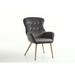 Accent Chair Tufted Button Wingback Vanity Chair With Arms Upholstered