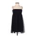 Lucy In The Sky Casual Dress - Mini Square Sleeveless: Black Solid Dresses - Women's Size X-Small