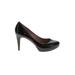 Vince Camuto Heels: Slip-on Stilleto Cocktail Party Black Solid Shoes - Women's Size 9 1/2 - Round Toe