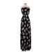 Ceremony by Joanna August Casual Dress: Black Floral Dresses - Women's Size Small