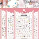 Autocollants pour les ongles motif dessin animé Sanurgente Hello Kitty Melody Kuromi Nail Art