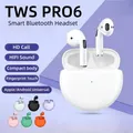 Écouteurs sans fil Bluetooth TWS Pro 6 avec micro casque de course sportive écouteurs pour Apple