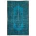 Blue 130 x 79 x 1 in Area Rug - Lofy Rectangle Vintage Rectangle 6'6" X 10'9" Area Rug Cotton/Wool | 130 H x 79 W x 1 D in | Wayfair