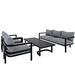 Latitude Run® 4 Piece Outdoor Steel Sofa Set in Gray | 23.8 H x 0 W x 31.5 D in | Wayfair 820DB488A39C430CBEBC89F64B8A1744