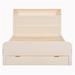 Latitude Run® Full Size Platform Bed w/ Storage Headboard & a Big Drawer Wood in Gray | 44.1 H x 56.3 W x 88 D in | Wayfair