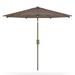 Arlmont & Co. Shanobia 102.76" Market Umbrella w/ Crank Lift Counter Weights Included in Brown | 90.94 H x 102.76 W x 102.76 D in | Wayfair
