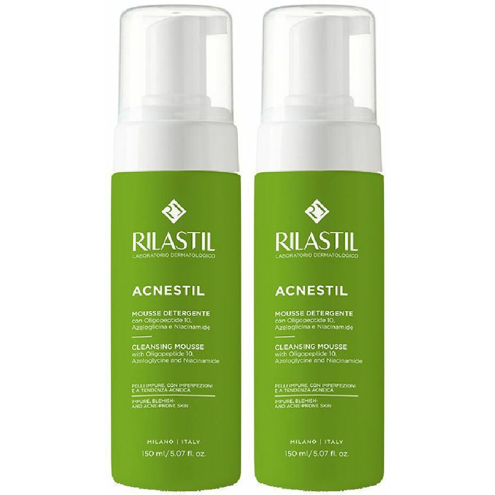 RILASTIL® Acnestil Mousse Detergente 2x165 ml Schiuma