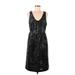 Trina Trina Turk Cocktail Dress: Black Marled Dresses - New - Women's Size 8