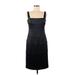 Sangria Casual Dress - Party Square Sleeveless: Black Print Dresses - Women's Size 8