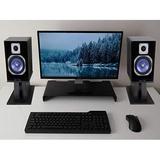 (2) Technical Pro 8 Studio Monitor Bookshelf Computer Multimedia Speaker Stands