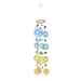 OM Gallery 128217 - 18" Round Capiz Blue Green Wind Chime