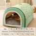 Winter Pet Cat Bed Foldable Dog House Dog Villa Sleep Kennel Removable Nest Warm Enclosed Cave Sofa Big Dog Kennel Pet Supplies