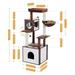 Multi-Level Cat Tree Wood Large Cat Tower with Scratching Posts Cat Condo Hammock Cat Scraper Pet Bed and Furniture Toys for Cat