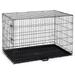 Home On-The-Go Single Door Dog Crate E435 X-Large Black Collapsible 49-1/2-Inch Long 29-3/8-Inch Wide And 32-1/4-Inch High