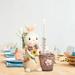 Sueyeuwdi Pen Holder for Desk Pencil Case Cute Cartoon Idyllic Bunny Back Basket Pen Holder Creative Fashion Student Gift Office Desk Decoration School Supplies Office Supplies 21.5*9.6*15cm