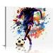 Nawypu Soccer Players Posters Sport Watercolor Canvas Wall Art Prints Minimalist Pictures for Men Cave Boys Room Decor