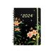 Zainafacai Spiral Notebook 2024 Personalized Weekly and Monthly Planner Planner Coil Notebook Spiral Weekly Planner Flower Schedule English Diary Office Supplies C