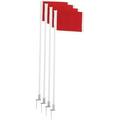 Soccer Corner Flags Football Field Red Corner Flags With Soccer Poles Spring Loaded Steel Base Dribbling Soccer Equipment For Training Set Of 4