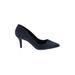 Charles by Charles David Heels: Slip-on Stiletto Cocktail Party Blue Solid Shoes - Women's Size 8 - Pointed Toe