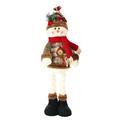 EUBUY Christmas Elk Snowman Santa Claus Dolls Xmas Tree Decor New Year Standing Doll Ornament for Home Office Showcase Type 2