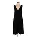 French Connection Casual Dress - Party V Neck Sleeveless: Black Solid Dresses - Women's Size 4
