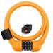 Fearlessin Bicycle Lock Steel Cable 4 Digit Anti-theft Mountain Bike Road Cycling Motorcycle Portable Outdoor Security Spare Parts Orange with Bracket