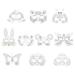 10 Pcs The Mask Animal Face Mask for Kids Die Cut Mask Animal Mask Paper Mask White Craft Mask Child