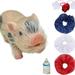 Meitianfacai 5 Lifelike Small Pig Doll Soft Mini Reborn Realistic Cute Pig Toy with Accessories Easter Gift for Toddlers Kidsï¼ˆAccessories Color Is Randomï¼‰