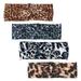 4pcs Leopard Headdress Cross Hairband Elastic Hair Decoration Headband for Sports Yoga Make Up