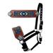 Showman Bronc Halter w/ Southwest Beaded Leather Noseband