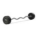 Titan Fitness 70 LB Rubber EZ Curl Fixed Barbell Pre-Loaded Weight Bar for Strength Training & Weightlifting