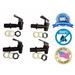 AquaNation BPA Free Replacement Cooler Faucet Water Bottle Jug Ceramic Water Crock Reusable Spigot Spout Water Beverage Lever Pour Dispenser Valve Gravity Water Tap Set of 4 (Set of 4 Black)