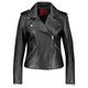 HUGO Damen Bikerjacke aus Leder LUJANA, schwarz, Gr. M