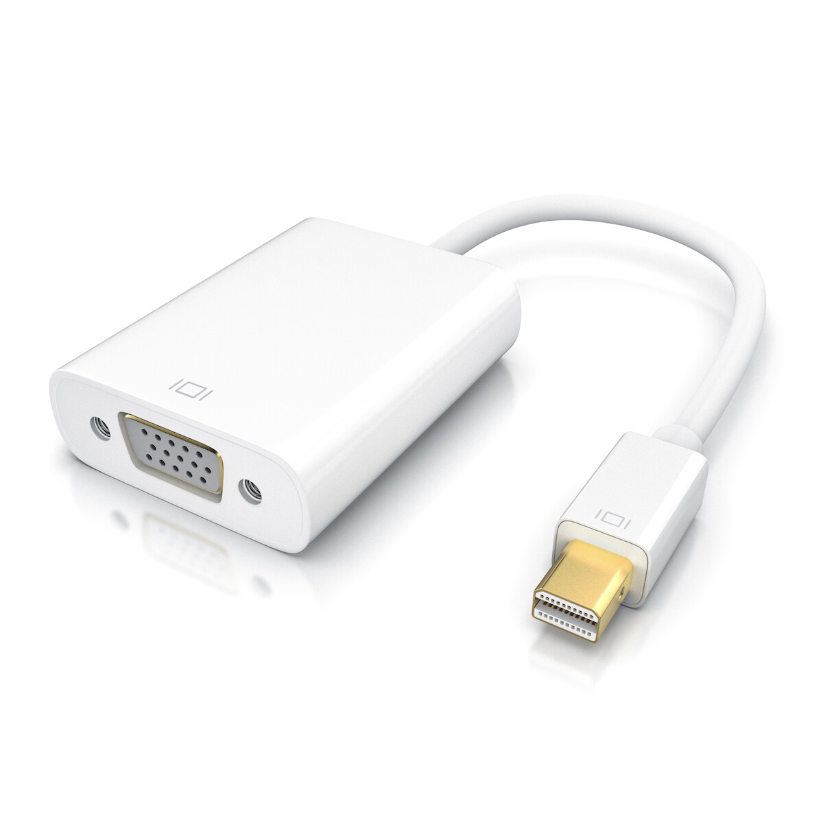 CSL Mini DisplayPort zu VGA Video-Adapter, Full HD MiniDP Stecker zu VGA Buchse Adapter Kabel Image