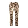 Leopard-print stretch cotton pants